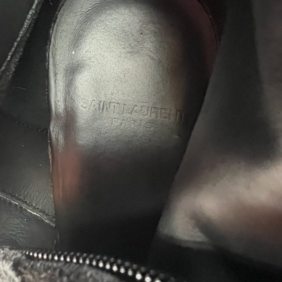 Saint Laurent YSL Lukas Womens Ankle Boots Black Suede Western size EU 36 US 6 - Picture 14 of 16